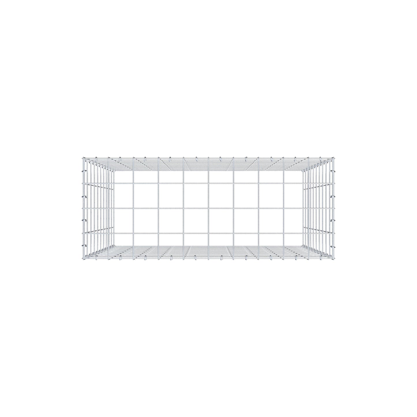 Gavión complementario de tipo 3 100 cm x 100 cm x 40 cm (L x A x P), malla 10 cm x 10 cm, anillo en C