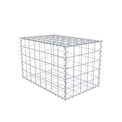 Gabião 80 cm x 50 cm x 50 cm (C x A x P), malhagem 10 cm x 10 cm, espiral