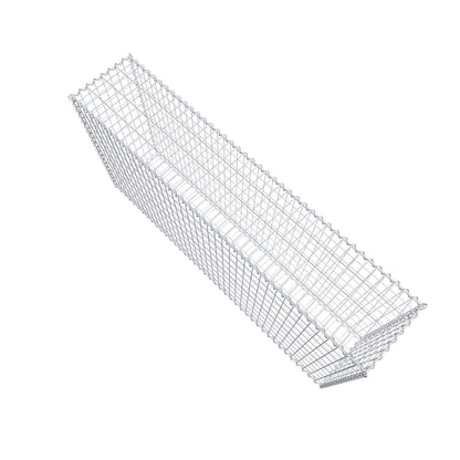 Gabion 200 cm x 100 cm x 40 cm (L x H x D), maskestørrelse 5 cm x 10 cm, spiral