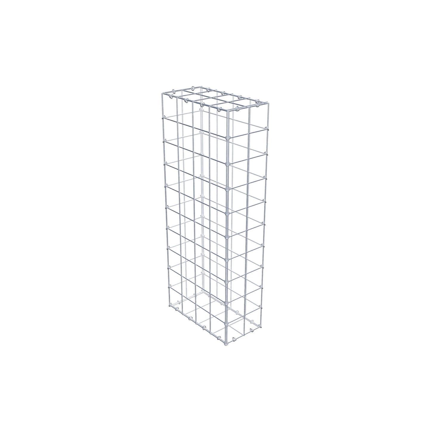 Gabion 100 cm x 40 cm x 20 cm (L x H x D), maskstorlek 10 cm x 10 cm, C-ring