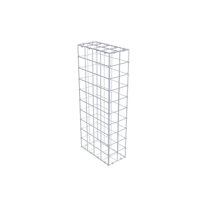 Gabion 100 cm x 40 cm x 20 cm (L x H x D), maskstorlek 10 cm x 10 cm, C-ring