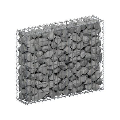 Gabion 100 cm x 80 cm x 20 cm (L x H x D), maskestørrelse 5 cm x 10 cm, spiral