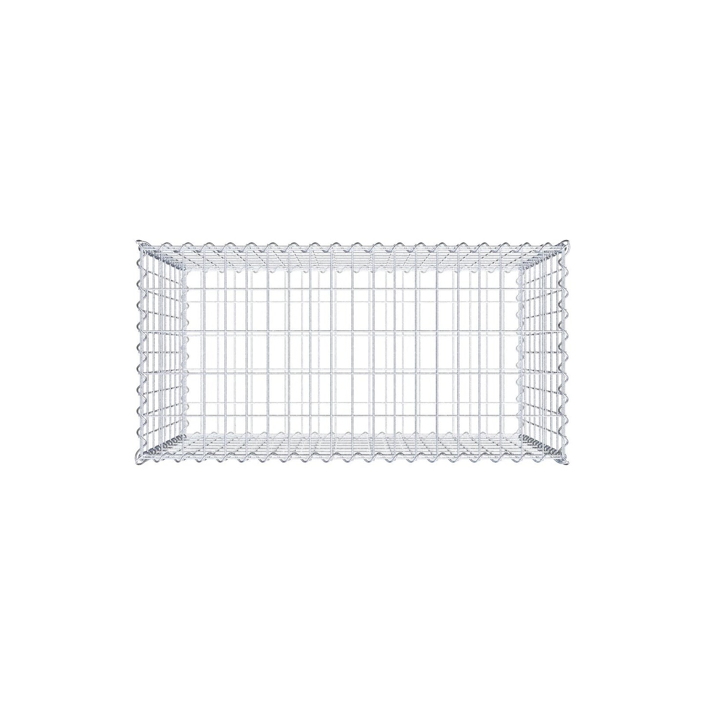 Gabion 100 cm x 80 cm x 50 cm (L x H x D), maskestørrelse 5 cm x 10 cm, spiral