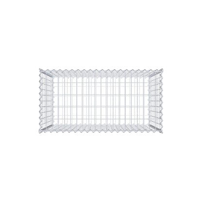 Gabion 100 cm x 80 cm x 50 cm (L x H x D), maskestørrelse 5 cm x 10 cm, spiral