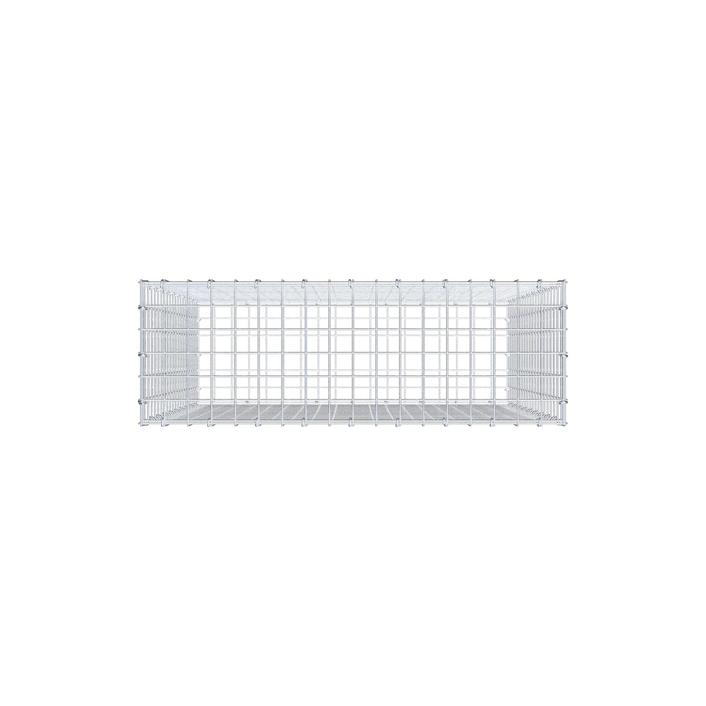 Gavión 100 cm x 90 cm x 30 cm (L x A x P), luz de malla 5 cm x 5 cm, anillo en C
