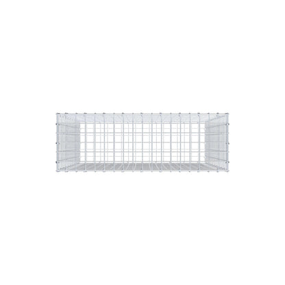 Gavión 100 cm x 90 cm x 30 cm (L x A x P), luz de malla 5 cm x 5 cm, anillo en C