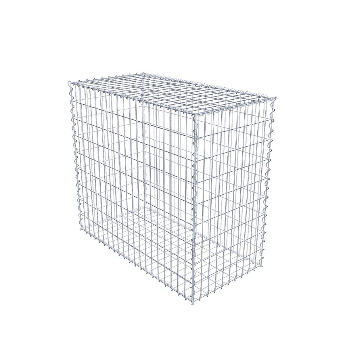 Gabbione 100 cm x 90 cm x 50 cm (L x H x P), maglia 5 cm x 10 cm, spirale