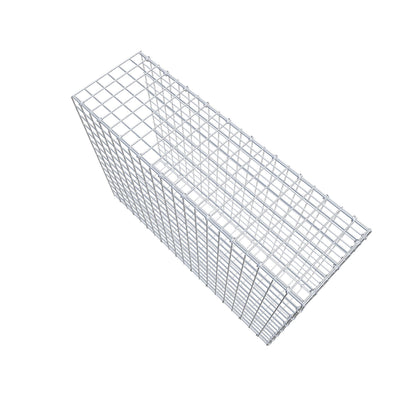 Typ 2 påbyggnadsgabion 100 cm x 70 cm x 30 cm (L x H x D), maskstorlek 5 cm x 5 cm, C-ring
