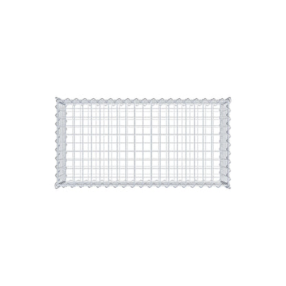 Gavión 100 cm x 30 cm x 50 cm (largo x alto x fondo), malla 5 cm x 5 cm, en espiral