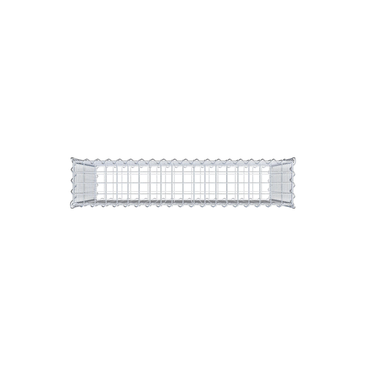 Schanskorf 100 cm x 80 cm x 20 cm (L x H x D), maaswijdte 5 cm x 5 cm, spiraalvormig