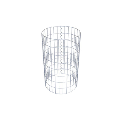 Colonne de gabion ronde 47 cm de diamètre, 80 cm de hauteur, mailles 5 cm x 10 cm