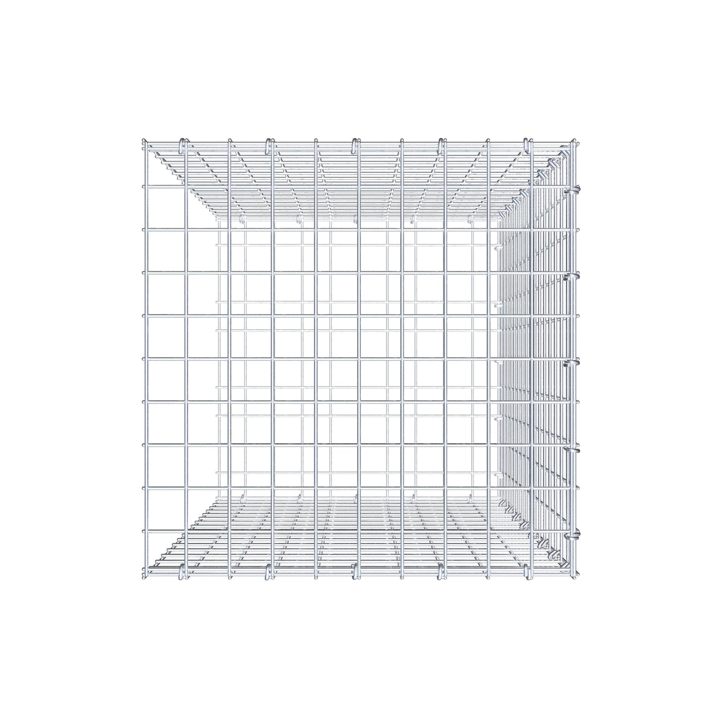 Opzetpaal type 2 80 cm x 50 cm x 50 cm (L x H x D), maaswijdte 5 cm x 5 cm, C-ring