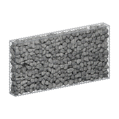 Gavión 200 cm x 100 cm x 20 cm (L x A x P), malla 5 cm x 10 cm, espiral