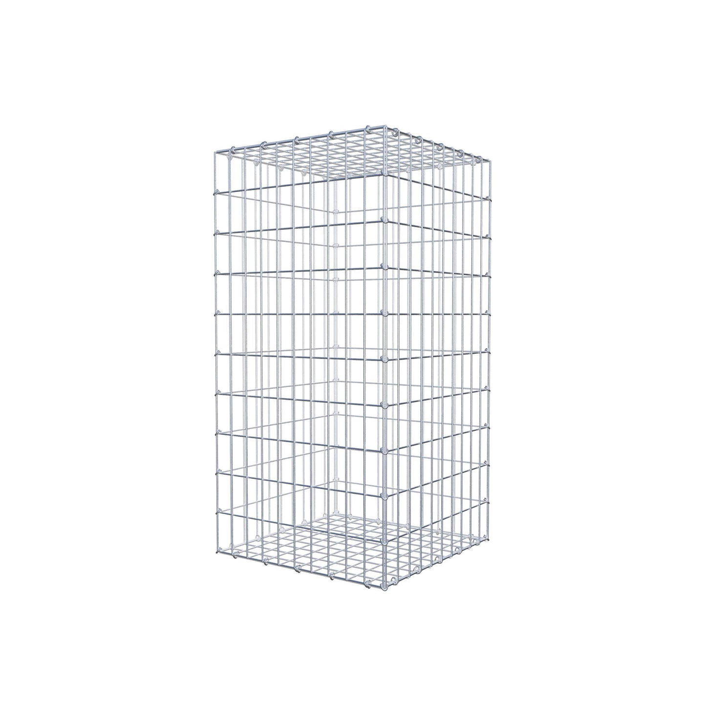 Gabião 100 cm x 50 cm x 50 cm (C x A x P), malhagem 5 cm x 10 cm, anel C