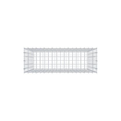 Gabion 100 cm x 90 cm x 30 cm (L x H x D), maskstorlek 5 cm x 10 cm, C-ring
