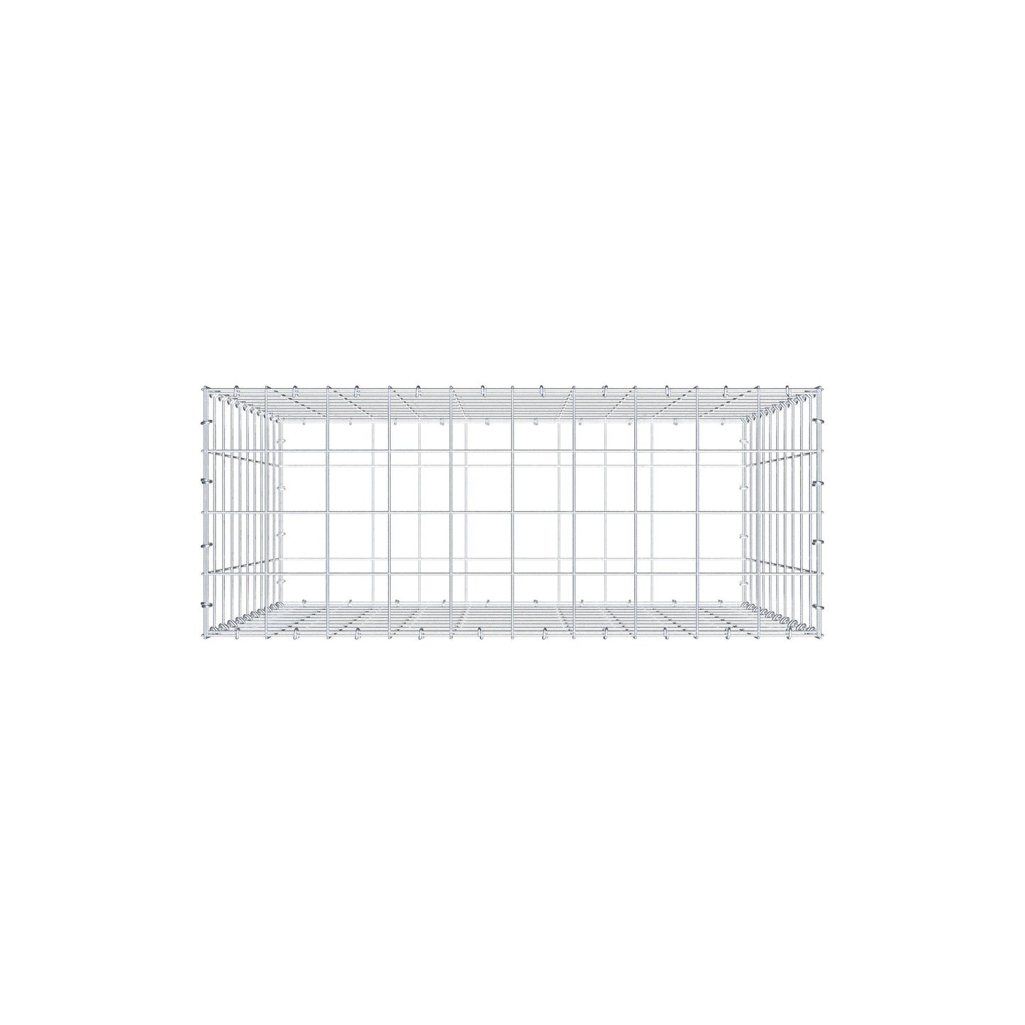 Gabião 100 cm x 100 cm x 40 cm (C x A x P), malhagem 10 cm x 10 cm, anel C