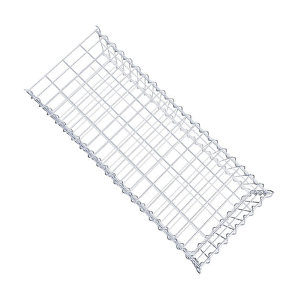 Opvokset gabion type 2 100 cm x 20 cm x 40 cm (L x H x D), maskestørrelse 5 cm x 10 cm, spiral