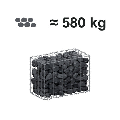 Gabion 100 cm x 70 cm x 50 cm (L x H x D), mesh size 10 cm x 10 cm, spiral