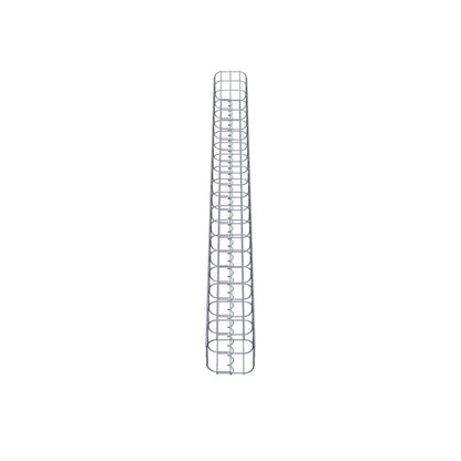 Coluna de gabião quadrada galvanizada a quente, 17 cm x 17 cm, 200 cm de altura, malha 5 cm x 10 cm