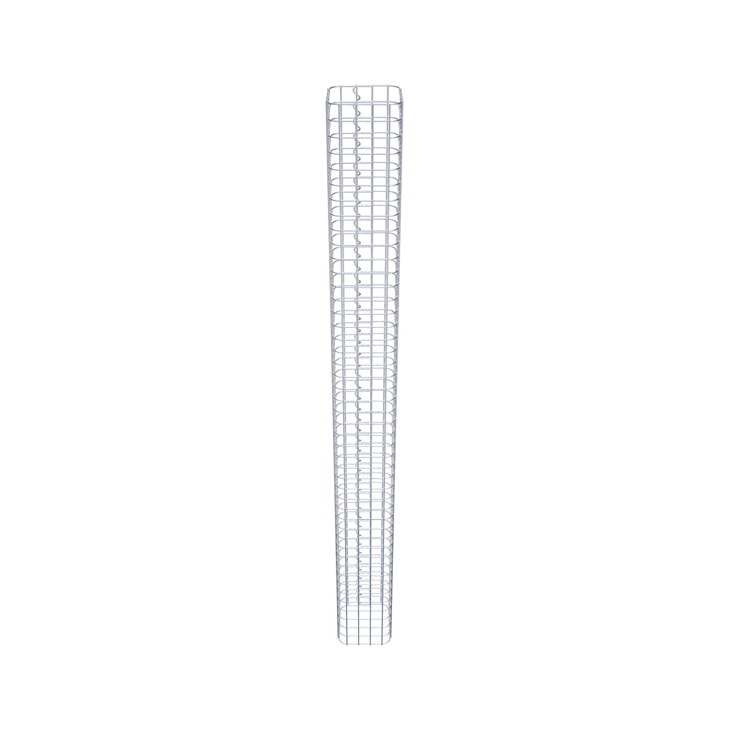 Columna de gaviones, cuadrada 22 cm x 22 cm, 230 cm de altura, MW 5 cm x 5 cm