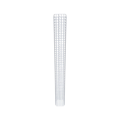 Columna de gaviones, cuadrada 22 cm x 22 cm, 230 cm de altura, MW 5 cm x 5 cm
