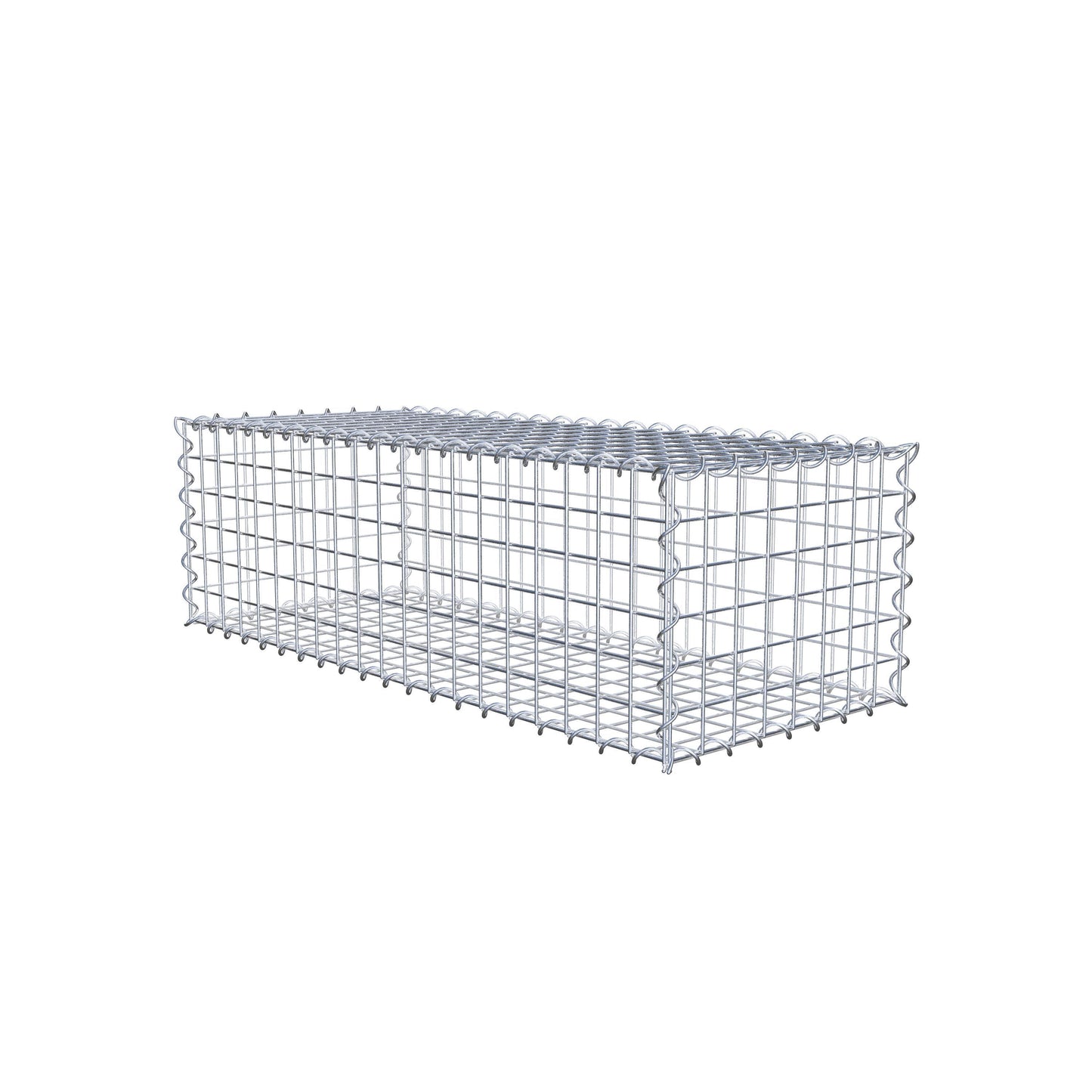 Gabião 100 cm x 30 cm x 40 cm (C x A x P), malhagem 5 cm x 5 cm, espiral
