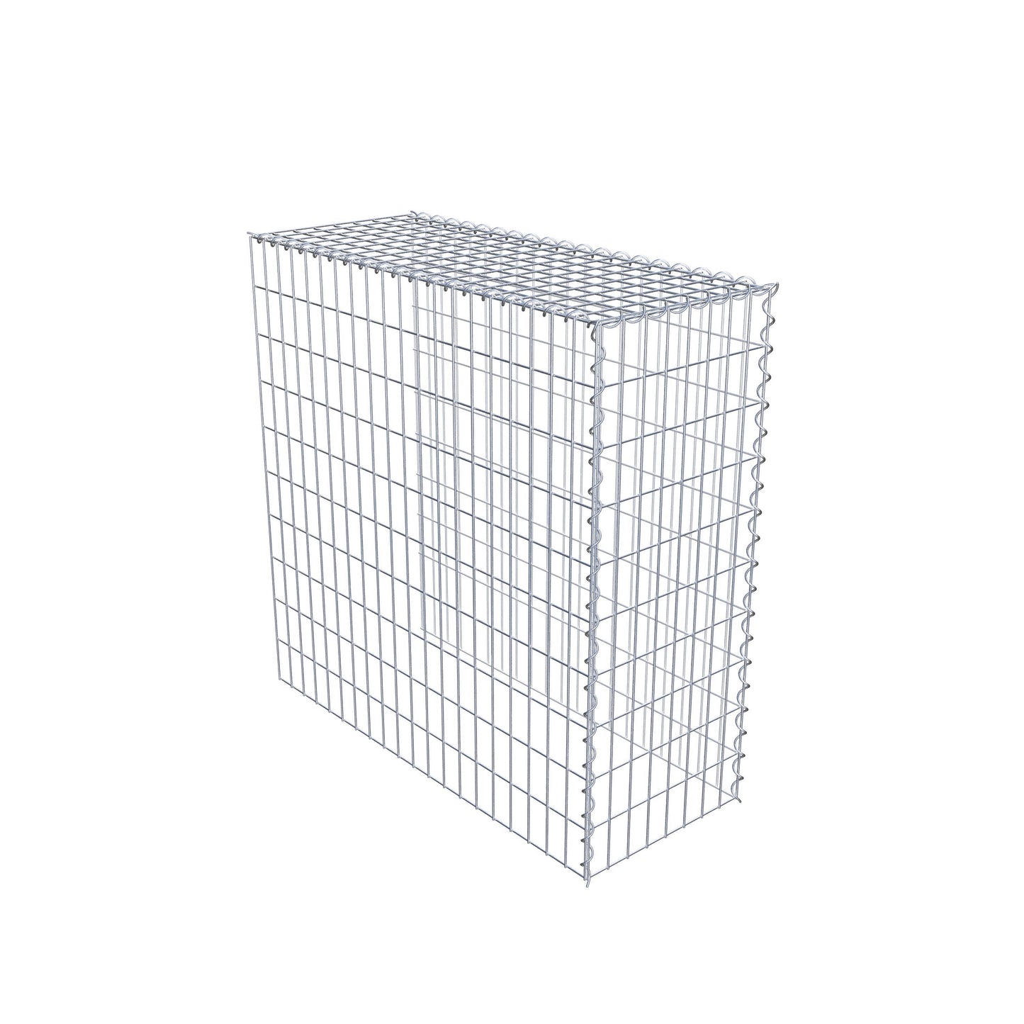 Gabion rapporté type 4 100 cm x 100 cm x 40 cm (L x H x P), mailles 5 cm x 10 cm, spirale