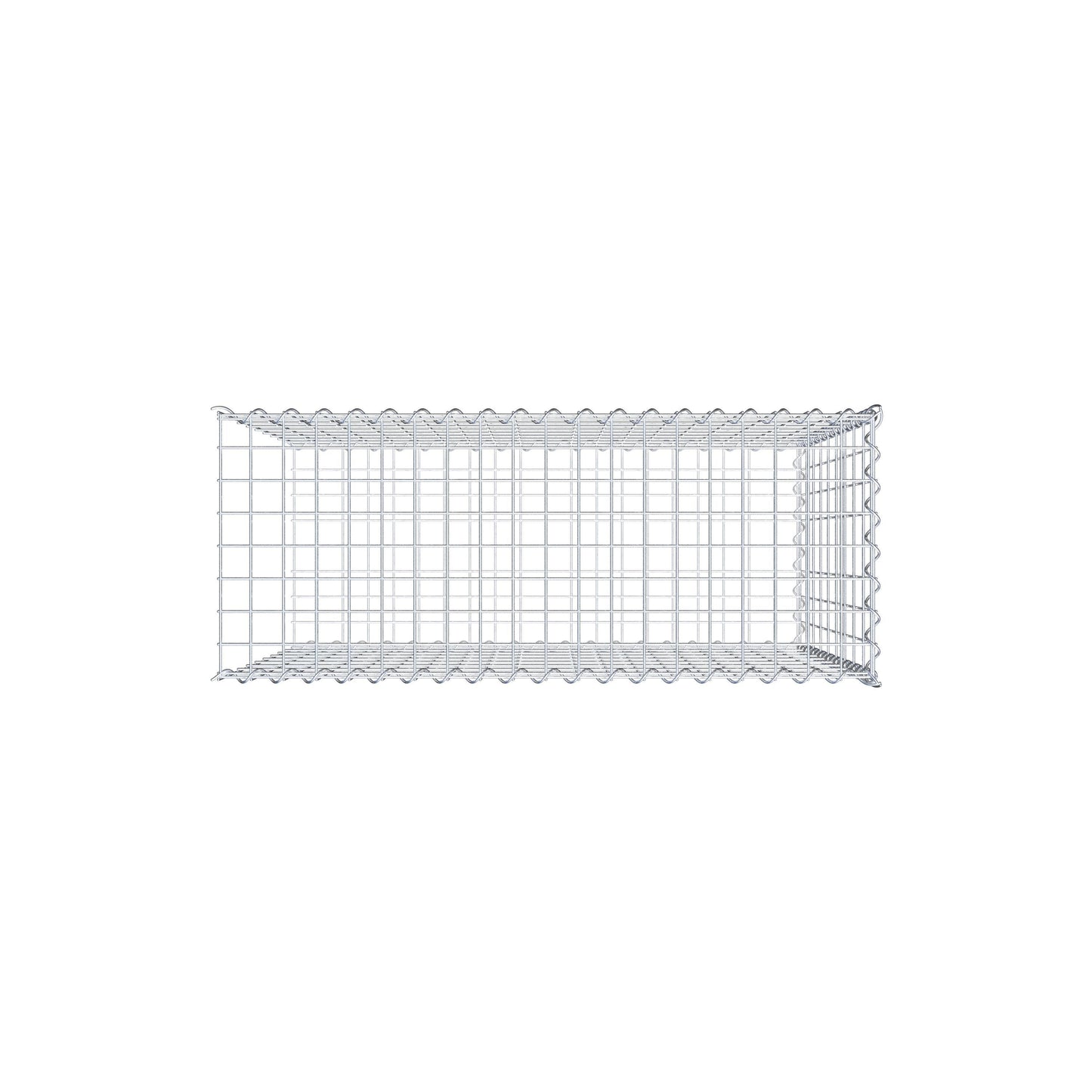 Gavión complementario tipo 2 100 cm x 90 cm x 40 cm (L x A x P), luz de malla 5 cm x 10 cm, en espiral