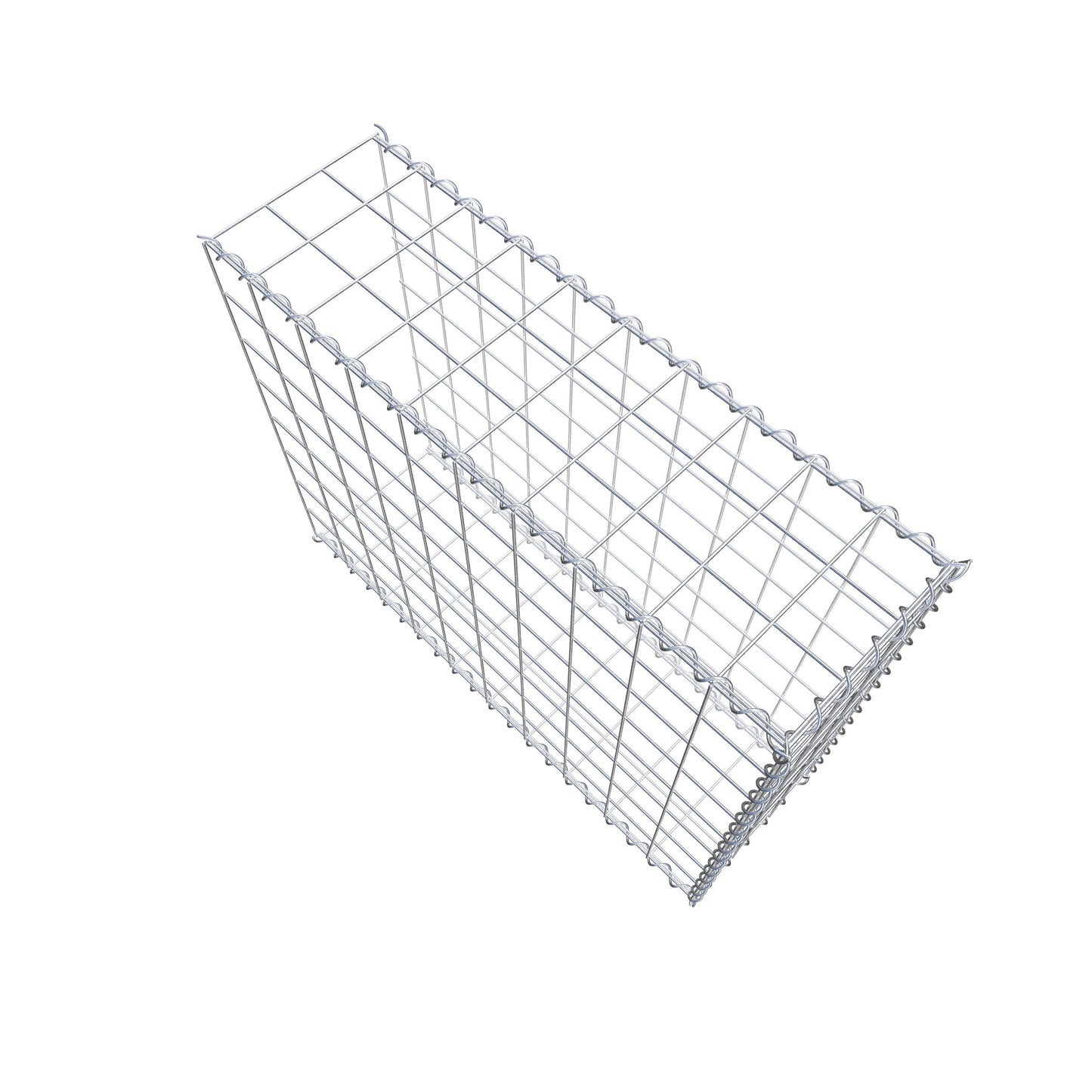 Gavión adulto tipo 2 100 cm x 80 cm x 30 cm (largo x alto x profundidad), tamaño de malla 10 cm x 10 cm, espiral