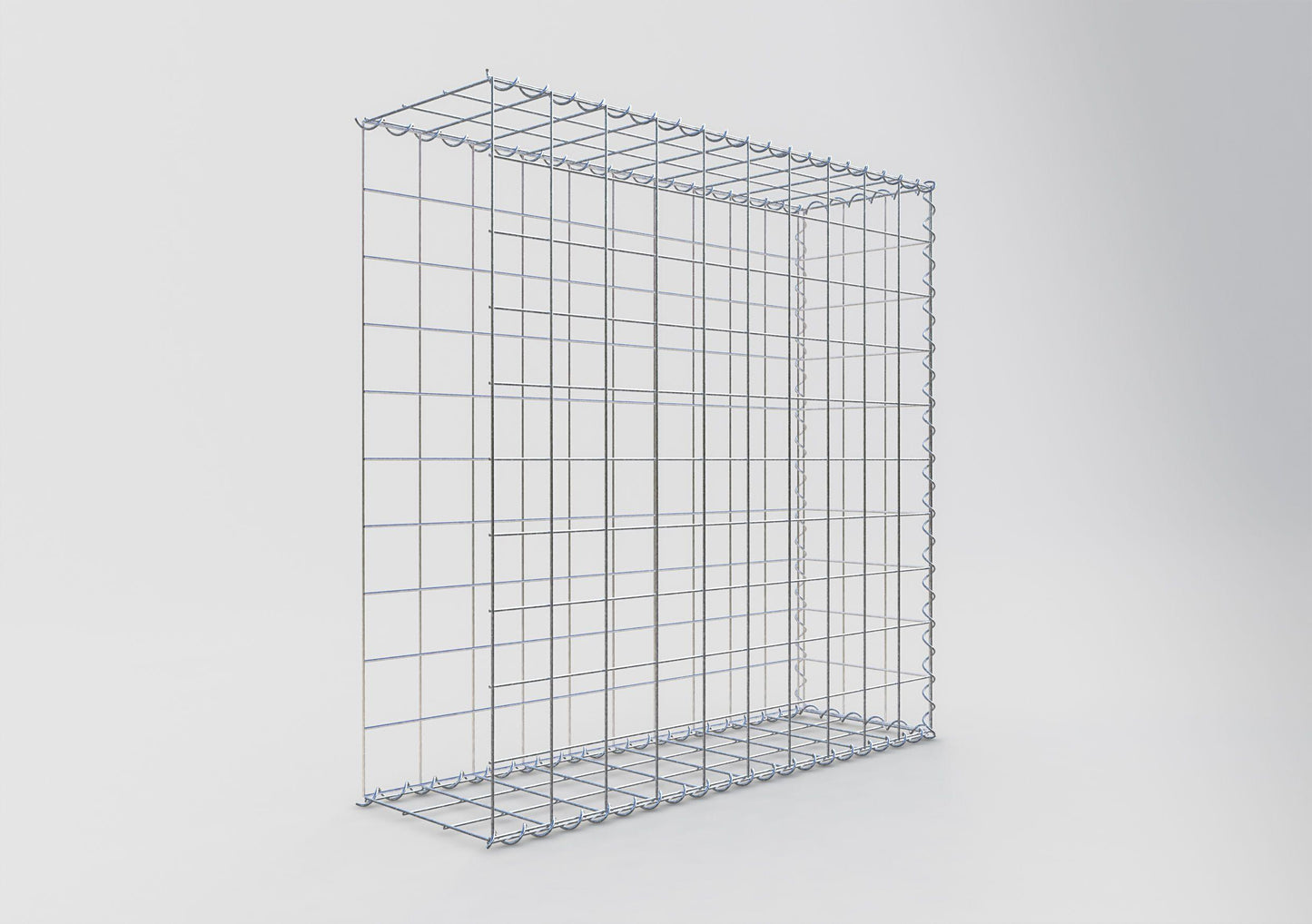 Anbaugabione Typ 2 100 cm x 100 cm x 30 cm (L x H x T), Maschenweite 10 cm x 10 cm, Spirale