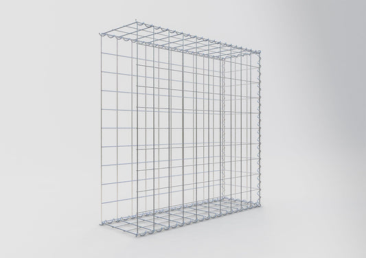 Gabião tipo 2 100 cm x 100 cm x 30 cm (C x A x P), malhagem 10 cm x 10 cm, espiral