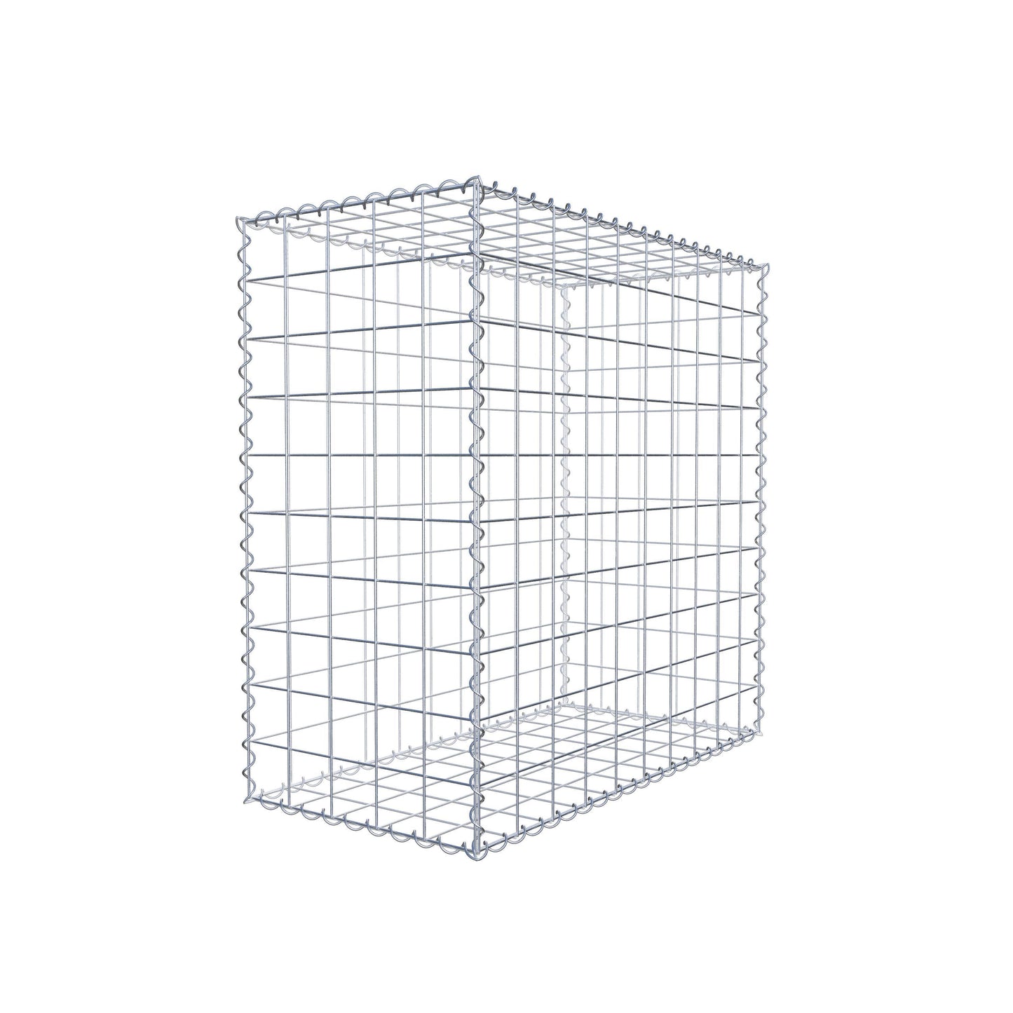 Juego de 2 gaviones de 100 cm x 100 cm x 50 cm (largo x alto x fondo), malla de 10 x 10 cm, en espiral