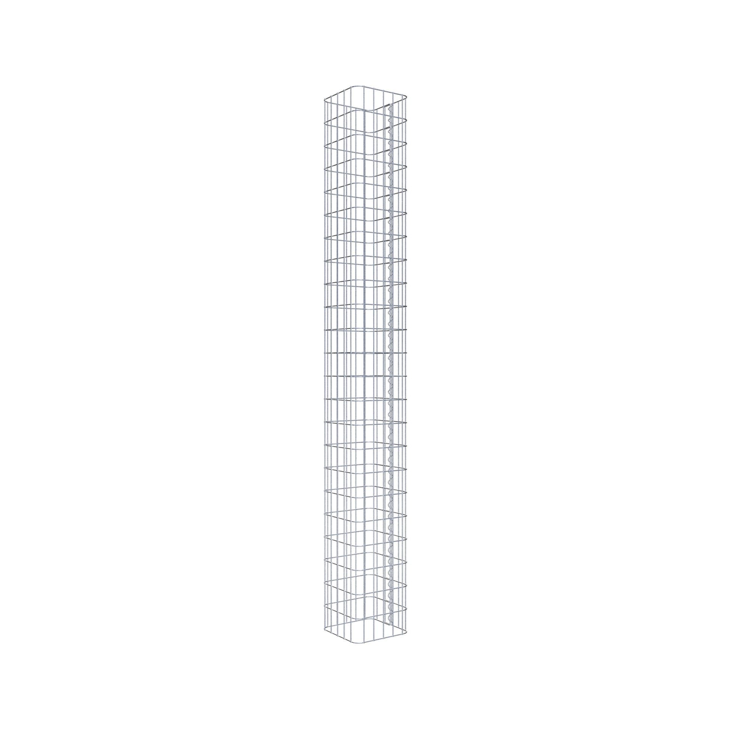 Gabionsøjle firkantet 27 cm x 27 cm, 230 cm høj, MW 5 cm x 10 cm