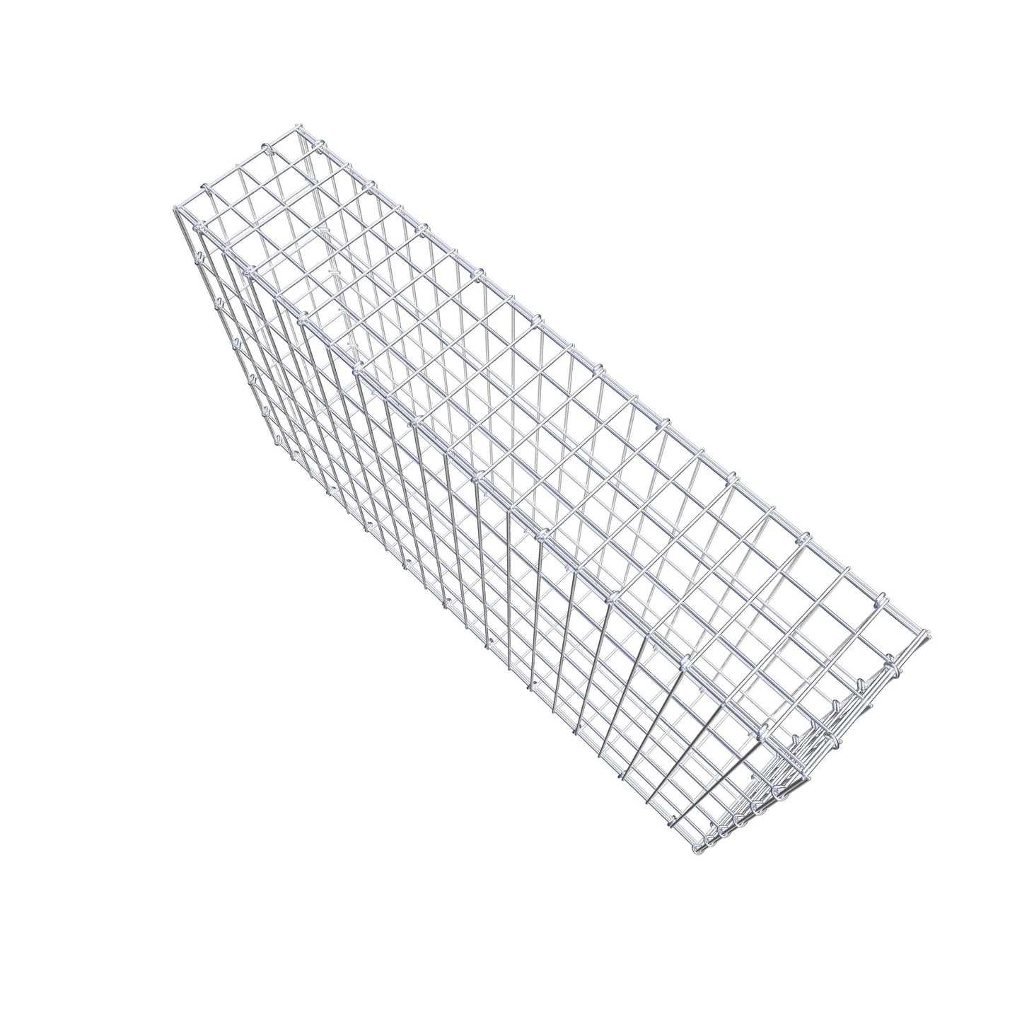 Gavión 100 cm x 60 cm x 20 cm (L x A x P), luz de malla 5 cm x 10 cm, anillo en C