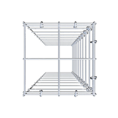 Type 4 oplegkorf 100 cm x 20 cm x 20 cm (L x H x D), maaswijdte 10 cm x 10 cm, C-ring