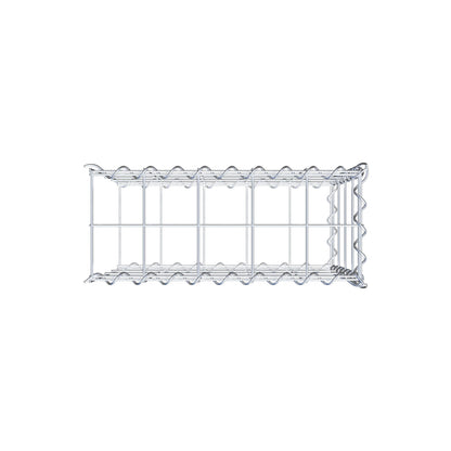 Opvokset gabion type 2 50 cm x 40 cm x 20 cm (L x H x D), maskestørrelse 10 cm x 10 cm, spiral