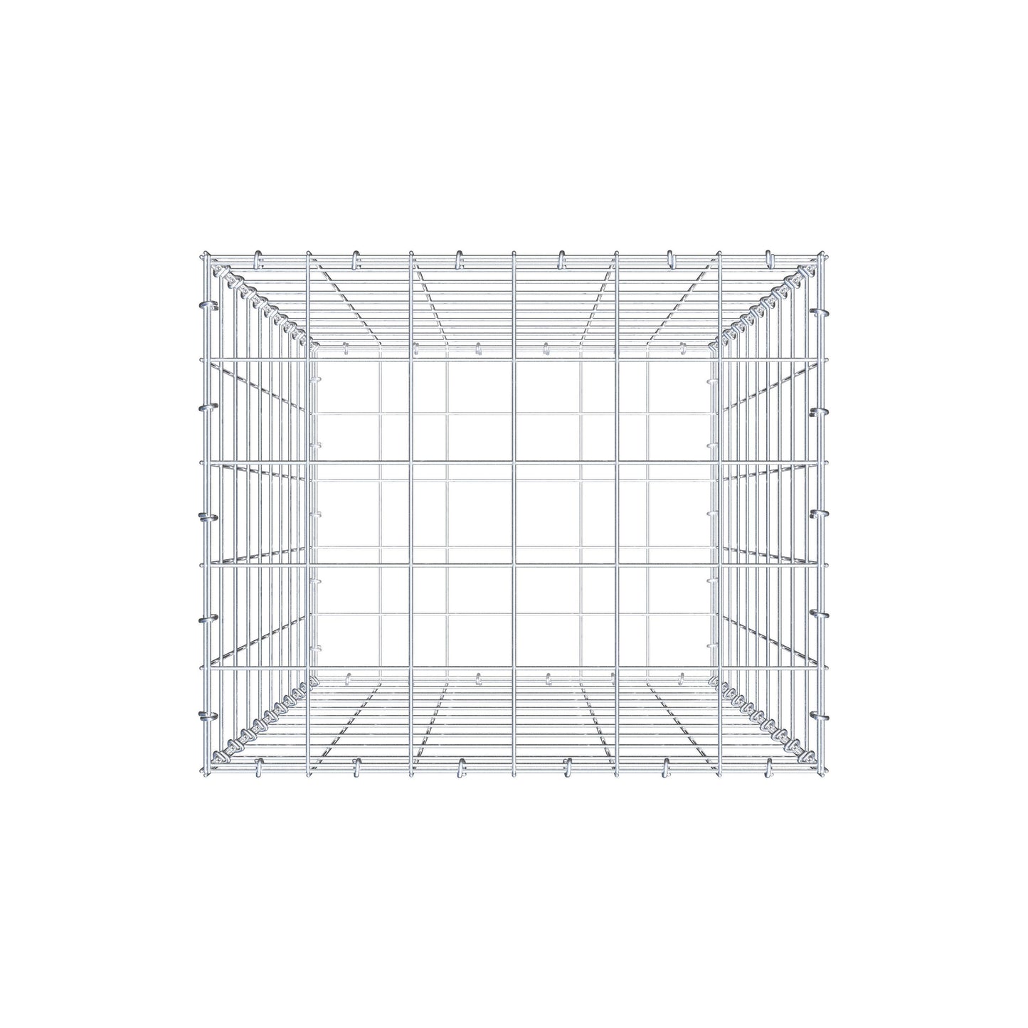 Gabion 100 cm x 60 cm x 50 cm (L x H x D), maskestørrelse 10 cm x 10 cm, C-ring
