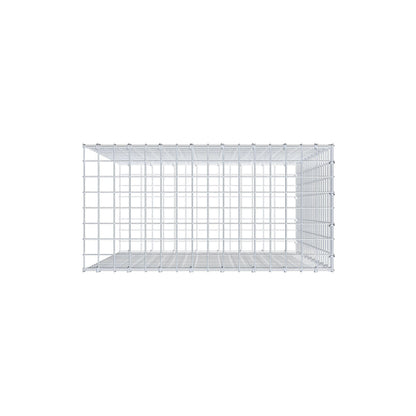 Monteret gabion type 2 100 cm x 80 cm x 40 cm (L x H x D), maskestørrelse 5 cm x 5 cm, C-ring