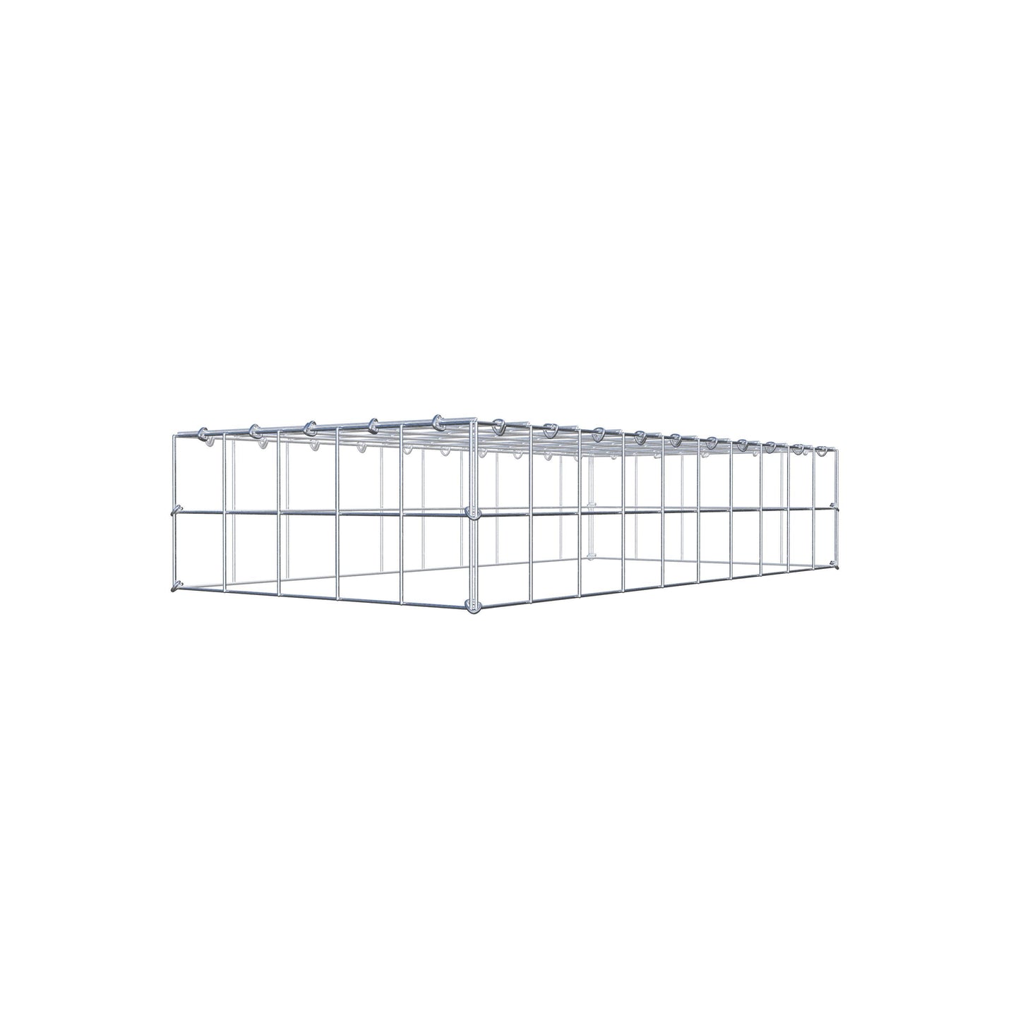 Gavión complementario de tipo 3 100 cm x 20 cm x 50 cm (L x A x P), malla 10 cm x 10 cm, anillo en C