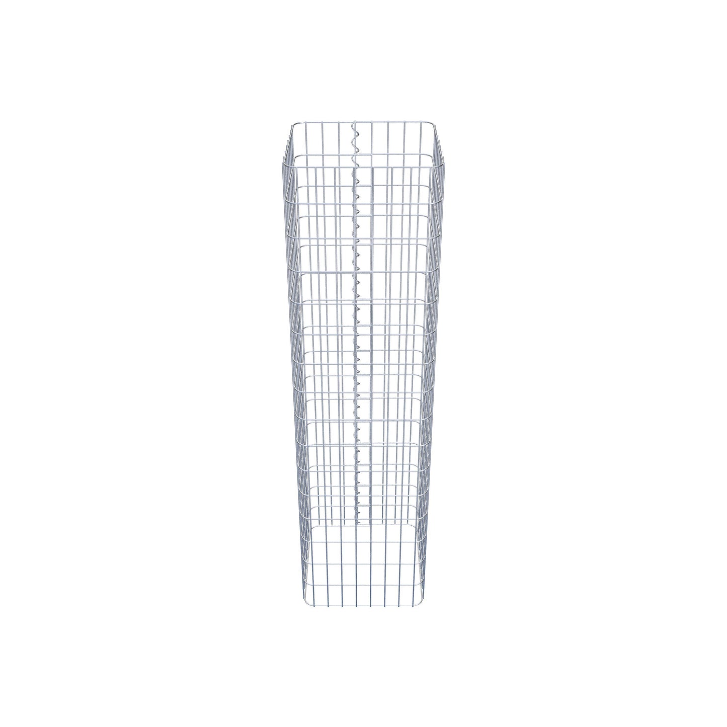 Columna de gaviones, angular 42 cm x 42 cm, 160 cm de altura, MW 5 cm x 10 cm