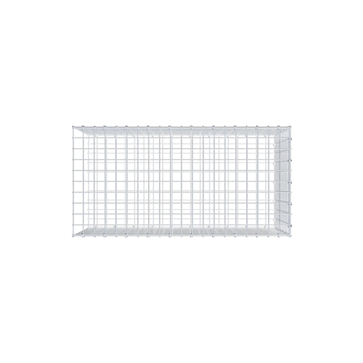 Fourche rapportée type 2 100 cm x 50 cm x 50 cm (L x H x P), mailles 5 cm x 5 cm, anneau C