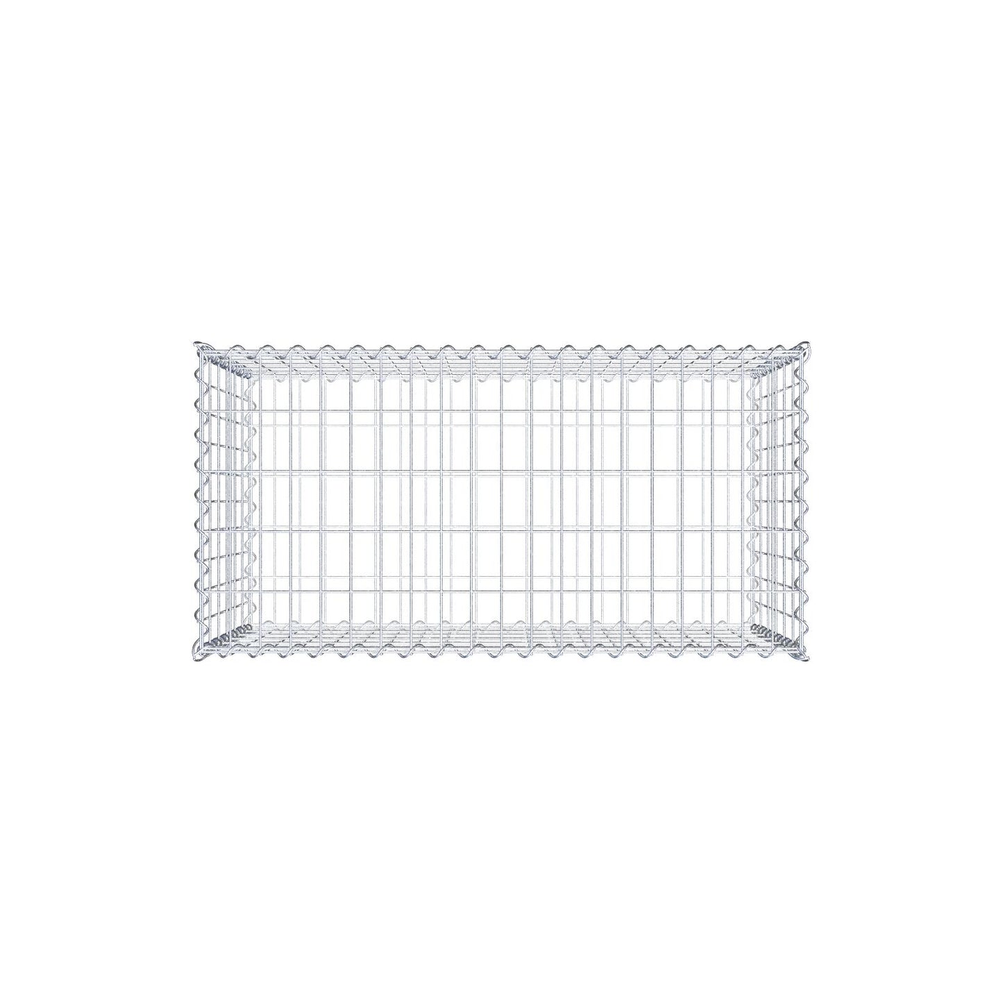 Gavión 100 cm x 60 cm x 50 cm (L x A x P), luz de malla 5 cm x 10 cm, en espiral