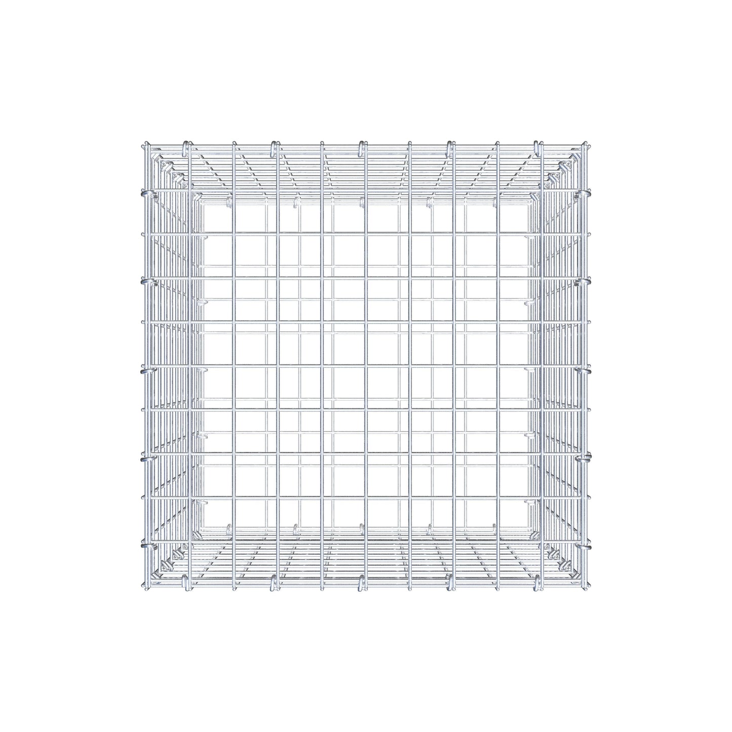 Gavión 50 cm x 50 cm x 50 cm (L x A x P), malla 5 cm x 5 cm, anillo en C