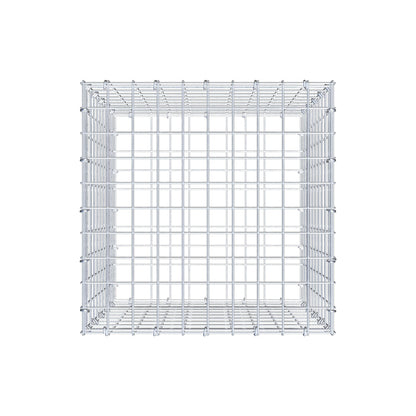 Gavión 50 cm x 50 cm x 50 cm (L x A x P), malla 5 cm x 5 cm, anillo en C