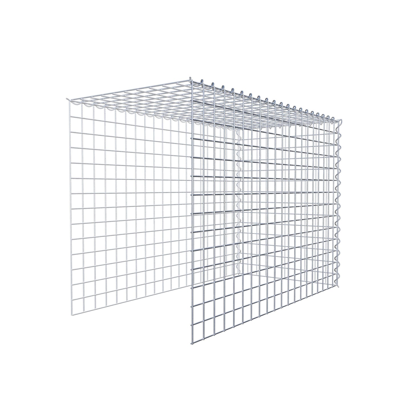 Gabião tipo 4 100 cm x 70 cm x 50 cm (C x A x P), malhagem 5 cm x 5 cm, espiral