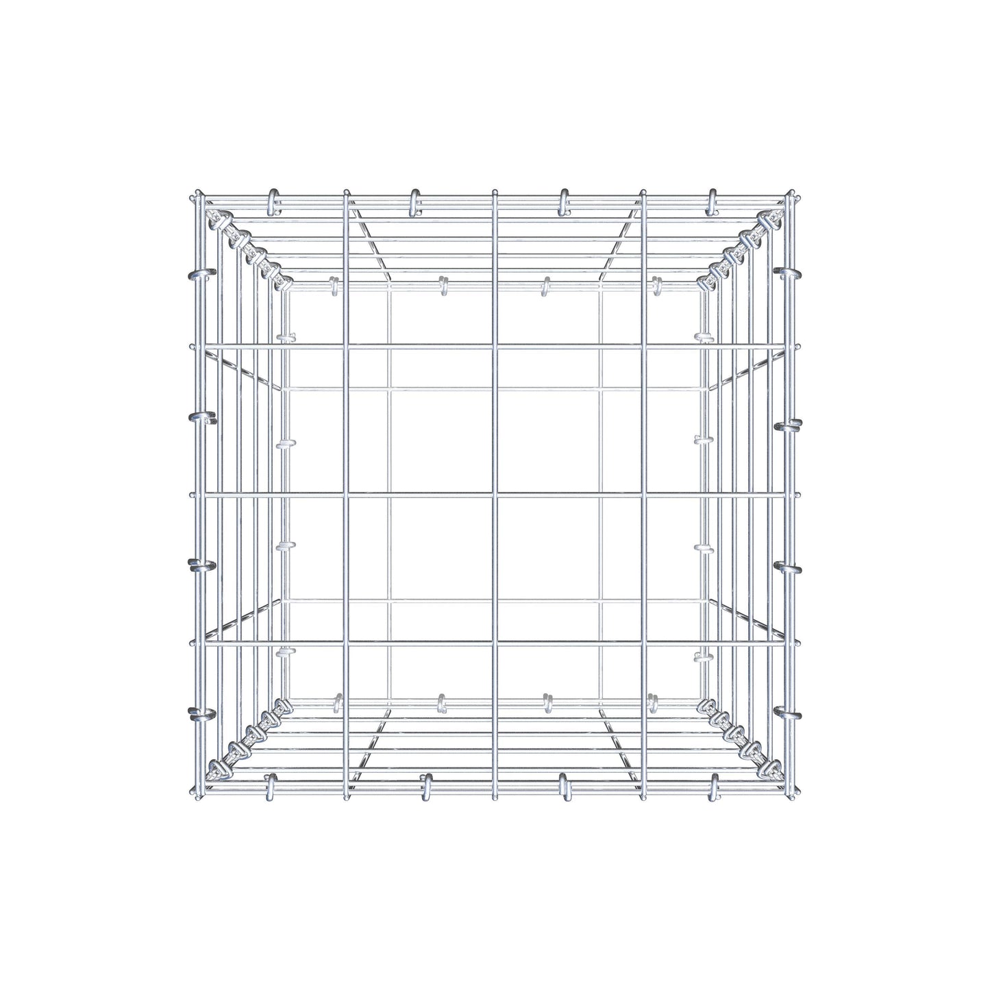 Schanskorf 50 cm x 40 cm x 40 cm (L x H x D), maaswijdte 10 cm x 10 cm, C-ring