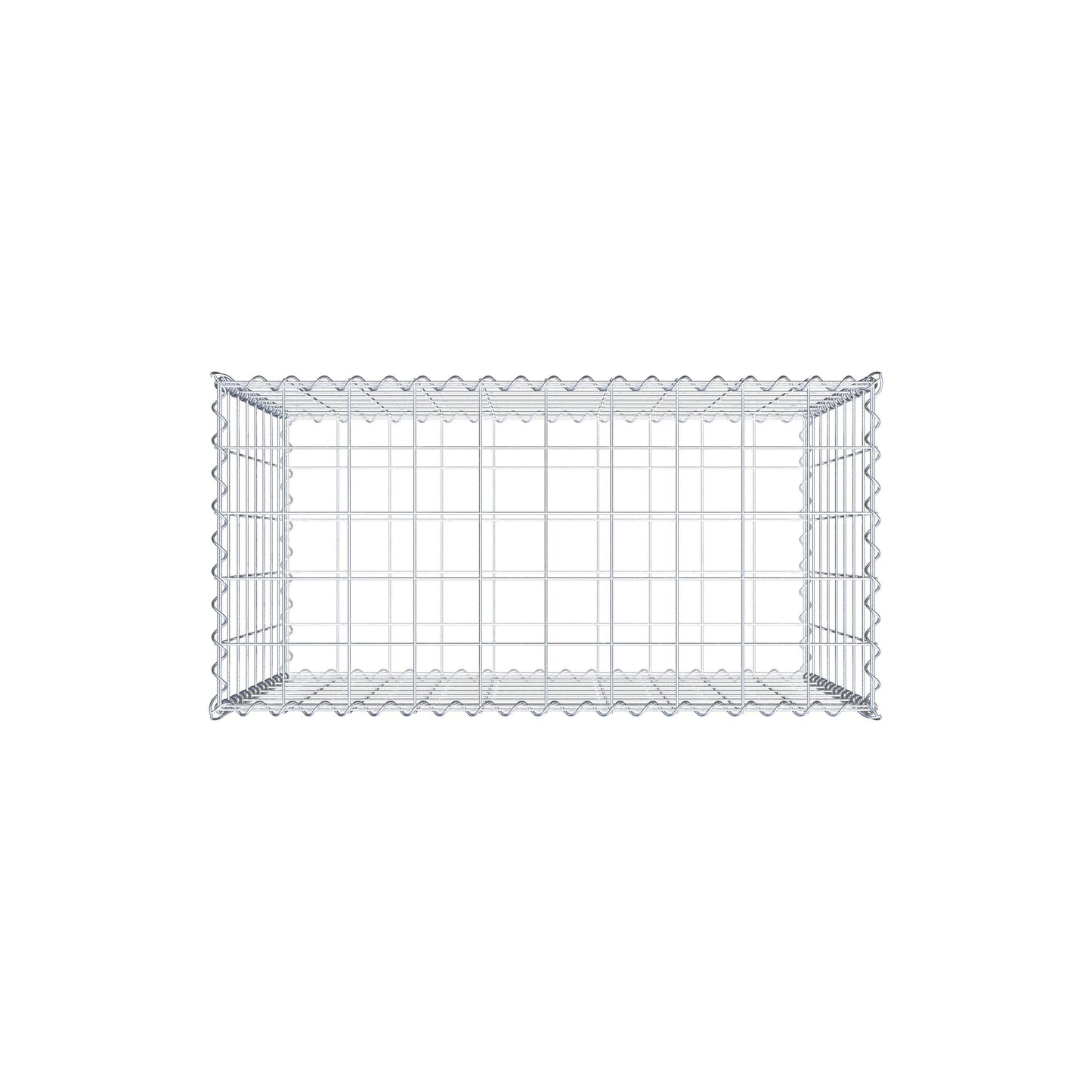 Gavión 100 cm x 80 cm x 50 cm (L x A x P), luz de malla 10 cm x 10 cm, en espiral