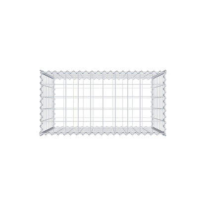Gavión 100 cm x 80 cm x 50 cm (L x A x P), luz de malla 10 cm x 10 cm, en espiral