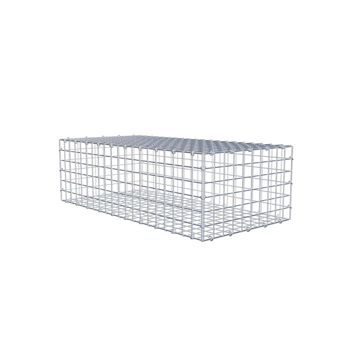 Gavión 100 cm x 30 cm x 50 cm (L x A x P), malla 5 cm x 5 cm, anillo en C