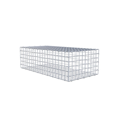 Gavión 100 cm x 30 cm x 50 cm (L x A x P), malla 5 cm x 5 cm, anillo en C